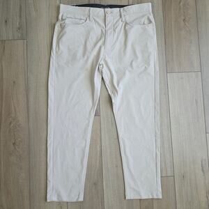 Dockers Go Airweave 5-Pocket Straight Slim Fit Light Cream Pants Men Sz 36x30